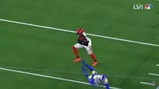 Tee Higgins TD catch on Jalen Ramsey Superbowl 56
