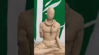 Making shiv ji with clay // shiv ji sculpture #craftartchisel #shorts #shivji #mahadev #clayart
