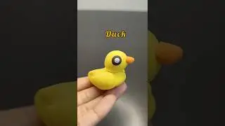 Cute mini clay duck #diy #clayart #clay #duck