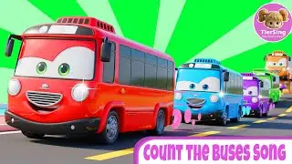 Count the Buses Song 🚌 | Numbers 1&ndash;10 Counting Song for Kids 🎵  3D Baby Songs 🎵 TierSing