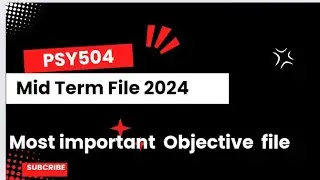 PSY504 Cognitive Psychology  Mid Term File 2024