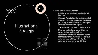 Toyota Corporate and International Strategy
