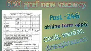 BRO vacancy New notice 2022 | Last date All post cook, welder, draughtsman | No. of post new bharti