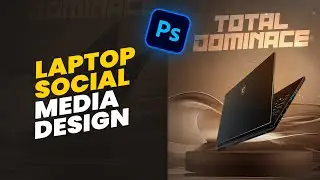Laptop Social Media Post Design | How to Make Instagram Post In Photoshop Tutorial | Tutorial School