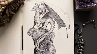 Как нарисовать дракона — полный процесс (без стирания)