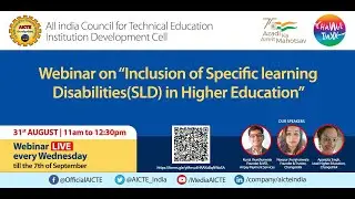 Webinar on 'Inclusion of Specific Learning Disabilities(SLD) in Higher Education'