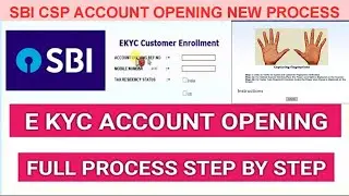 How do Sbi Csp account open with e kyc l open sbi pension account online sbi pension account opening