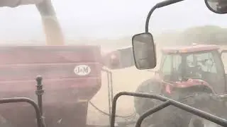Unloading on the go with the Case IH 2577 combine