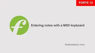 Entering notes with a midi keyboard