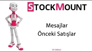 StockMount Mesajlar &Ouml;nceki Satışlar EV-SM023