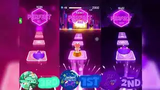Tiles Hop: EDM Rush: Desmeon - Hellcat | Me vs @JW80. vs @chrisgoodiegame 
