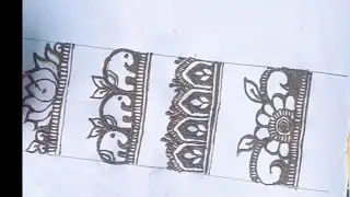 4 type border mehndi design 🌿🌿#viralvideos #mehndidesign 