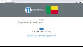 English to Fongbe - #TakwimuTranslate | TakwimuLab