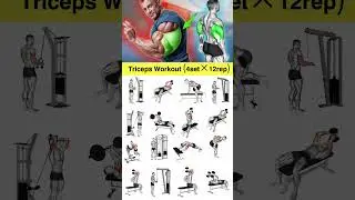 Day:53/60 Most Effective Triceps Workout#fitness #gym#explore#bodybuilding #fyp#workout #back#reels