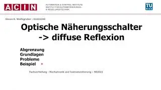 N&auml;herungssensoren optisch, diffus reflektierend.