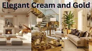 Elegant Cream Living Rooms with Gold Accents