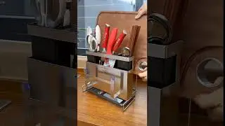 304 stainless steel kitchen storage rack, which can store knives, chopsticks, spoons, pot covers, an
