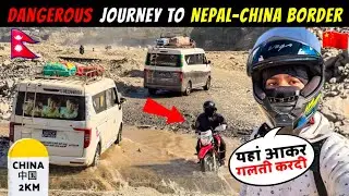 Most Dangerous Road in the World 😱 | Nepal-China Border Dangerous Ride | Tatopani Nepal🇳🇵-China🇨🇳  