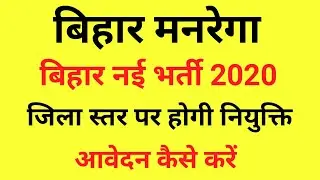 Bihar District Wise Recruitment 2020 I Bihar Manrega Lokpal Vacancy I Manrega Lokpal Vacancy Bihar
