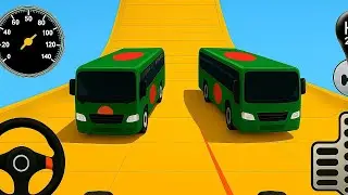 Extreme Bus Mega Ramp Impossible Racing || GT Bus Stunts Games || Android Gameplay #bus #games #gta