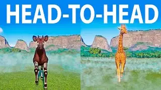 Head to Head Speed Race between Okapi and Giraffe in Planet Zoo