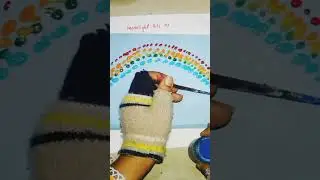 rainbow thread painting.       plz subscribe.Moonlight Arts 97.