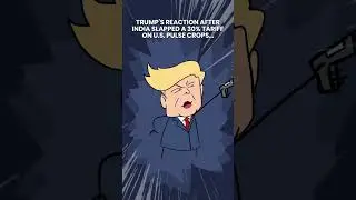 Trump's reaction after India slapped a 30% tariff on U.S. pulse crops...#trump #tariffwar #india