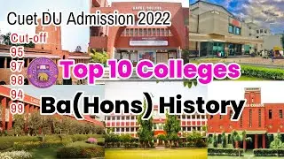 New Update: Du Admission 2022 Cuet DU Top 10 College List in Delhi University Ba Hons History