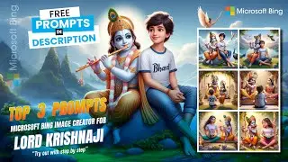 Top 3 Bing Image Creator prompt to Create 3D image with Krishnaji | Lord Krishna 3d Ai image editing