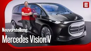 65 Zoll Fernseher im Fond | Mercedes Vision V | Vorstellung mit Sebastian Friemel
