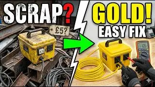 Scrap Yard 110V Transformer FIX | Test Voltage, windings & Thermal Trip DIY