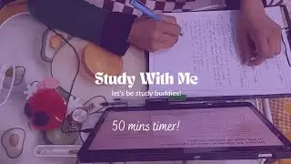 50 MIN STUDY WITH ME || Background noise, Rain Sounds, No Lyrics || Challenge Yourself ||