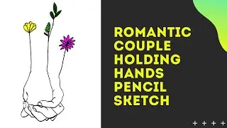 Romantic Couple Holding Hands Pencil Sketch | Easy Hands Drawing Tutorial Step By Step | #shorts
