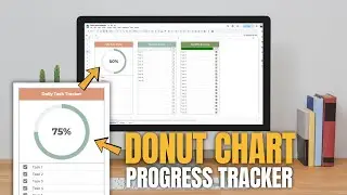 Creating a Donut Chart to with Percentage Track Progress in Google Sheets - Step-by-Step Tutorial