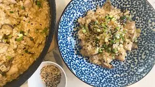 🍚 Miso, Chicken and Shiitake Risotto | Easy Japanese-Italian Fusion Recipe