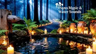 Deep Relaxing Music 🌿 Calm Forest Ambience with Flowing Water & Candlelight for Stress Relief
