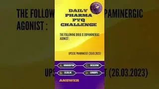 Can You Solve Pharmacology PYQ MCQ 24 ? 30 seconds to answer watch till end answer#pharmacology #pyq