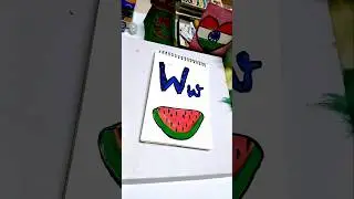 alphabets painting with picture #shorts #painting #drawing #art #alphabet #abcd