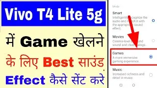 How to set best sound effect for gaming in Vivo T4 Lite 5G. Set gaming sound effect in Vivo T4