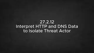 27.2.12 Lab - Interpret HTTP and DNS Data to Isolate Threat Actor