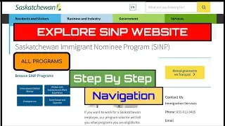 SINP Website Navigation Guide: Navigating Saskatchewan Immigrant Nominee Program's Official Website
