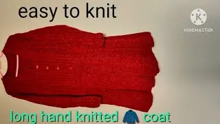 How to knit Umbrella shape long cardigan 🧶 Meserment