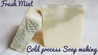 (eng) - Fresh Mint - Cold process soap making