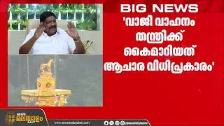 വാജി വാഹനം താന്ത്രിക്ക് കൈമാറിയത് ആചാര പ്രകാരം: അജയ് തറയിൽ