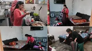 🌄पूरे दिन की कड़ी मेहनत शाम तक किचन के एक के बाद एक लगातार ढेरों काम🌺@up vlogger Annu 