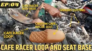 Suzuki Hayate Chassis cutting and CAFE RACER Seat & Seat Base Modification ! Budget Build Part 04