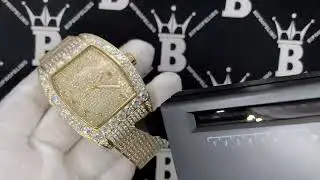 VVS Moissanite Custom Iced Out Watch | Gold Stainless Steel | Hip Hop Jewelry
