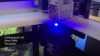 Cutting acrylic with the NEJE 40W Laser cutter/engraver