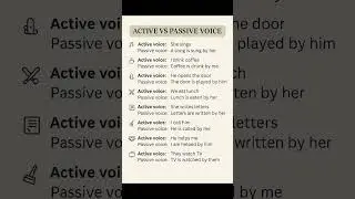 📌 Title:Active vs Passive Voice &ndash; Learn the Difference in Seconds! 💬