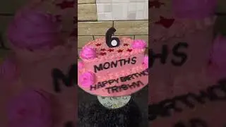 6 months baby cake | half birthday cake #shorts #halfbirthdaycake